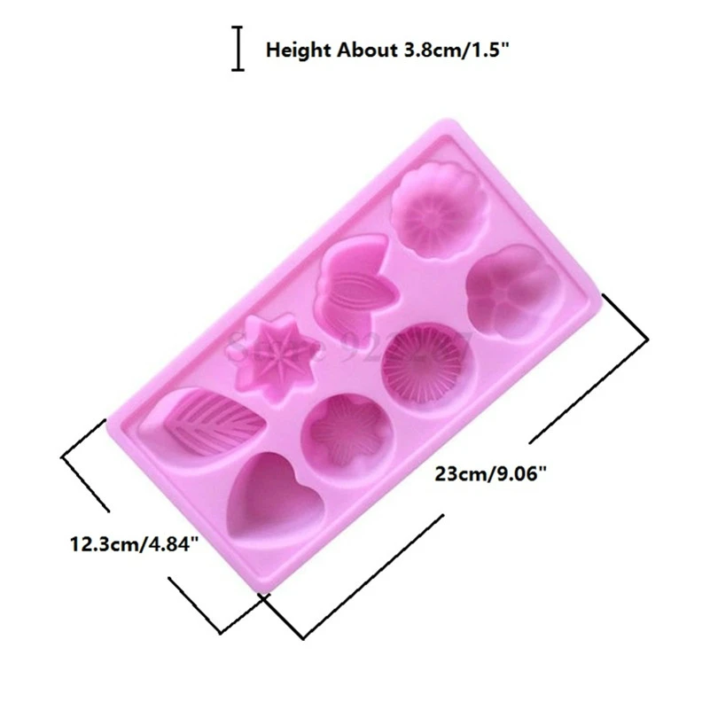 Atekuker Love Heart Leaf Flower Shapes Silicone Pastry Molds Baking Tools For Cakes Cookie Bakeware Soap Making | Дом и сад