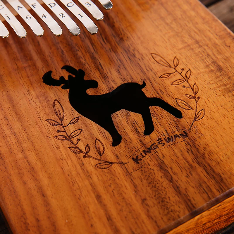 W 17 t teclas Kalimba Thumb Piano de madera alta calidad cuerpo caoba instrumento Musical con el aprendizaje libro melo|Пианино| |