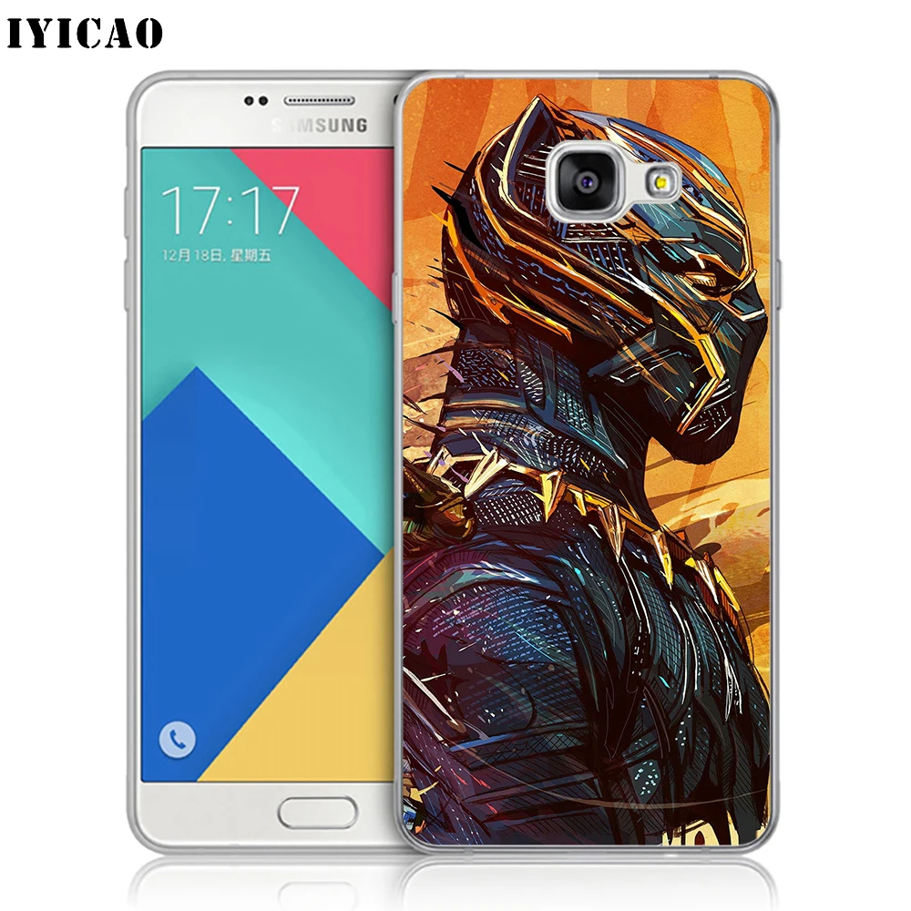 IYICAO черный пантера Marvel Фильм Мягкий силиконовый чехол для телефона Samsung A10 A30 A40 A50