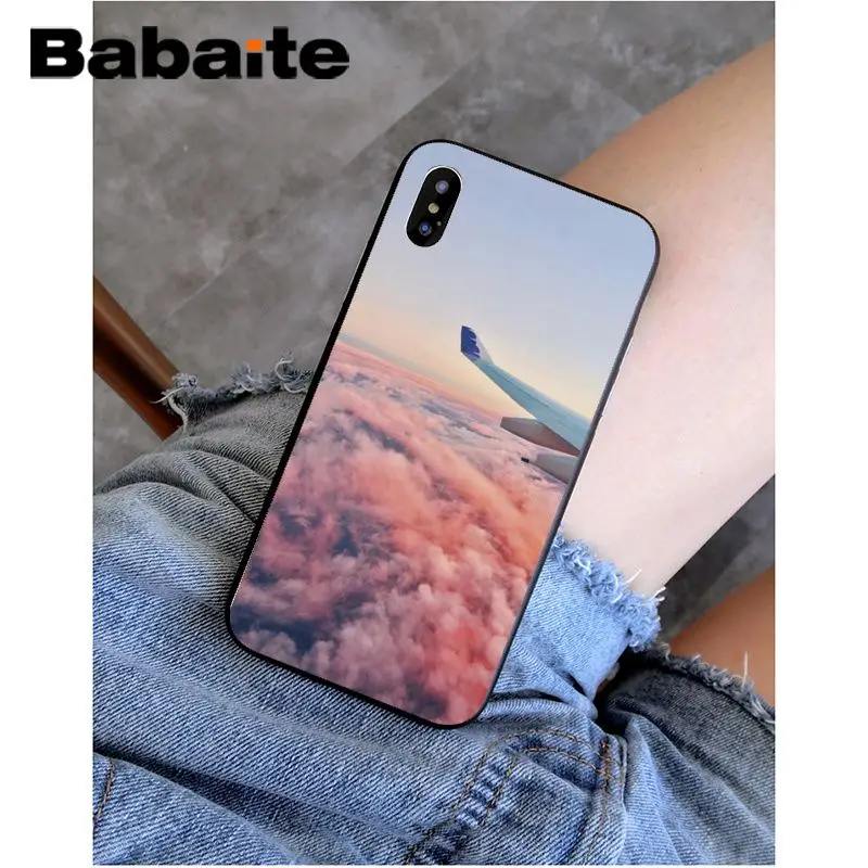 A2 Babaite самолет Путешествия Мягкий Силиконовый ТПУ чехол для телефона iPhone X XS MAX 6 6S 7 7plus 8 8Plus 5 5S XR - Цвет: A2