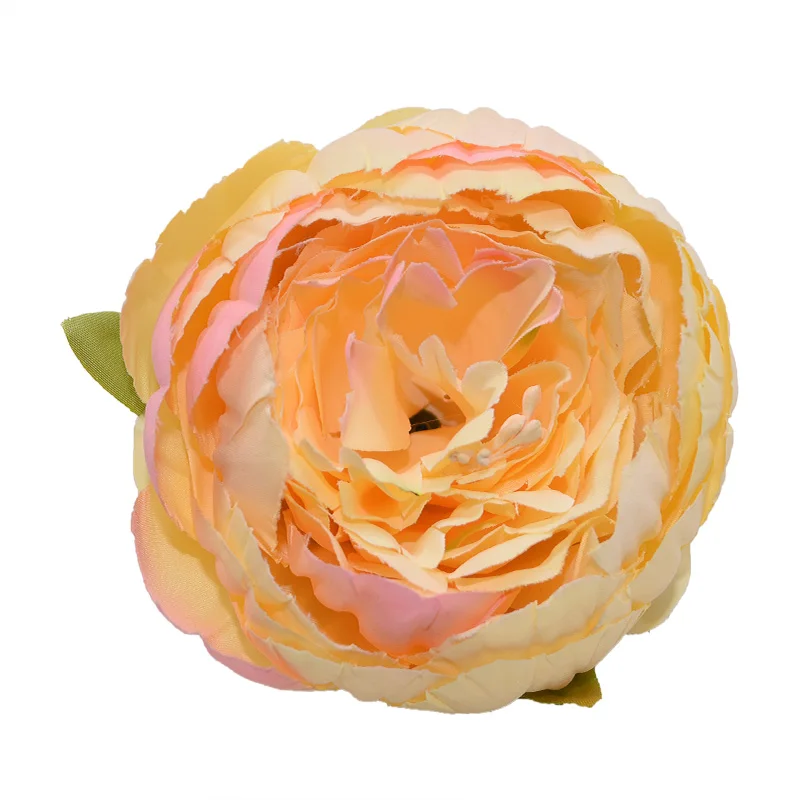 FH13 1pc 8cm Big Artificial Peony Flower Heads DIY Silk Flower Head for Wedding Home Party Decoration Flowers Fake Flower - Цвет: FH13
