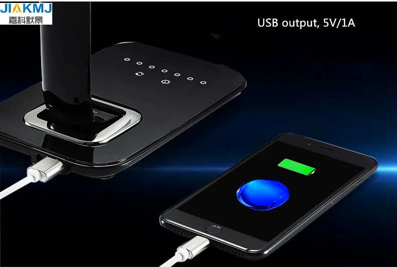 Новые 12 Вт dimmable настольная лампа с USB HUB, белый Настольная лампа 36 шт. светодиодов и сенсорный раздвижные регулировки, современные светодиодные настольные лампы