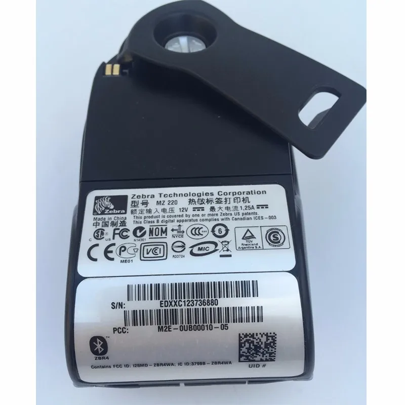 Zebra MZ220 50 мм Bluetooth тепловой мобильный принтер этикеток мини беспроводной вынос билетов для Android, iOS портативный принтер