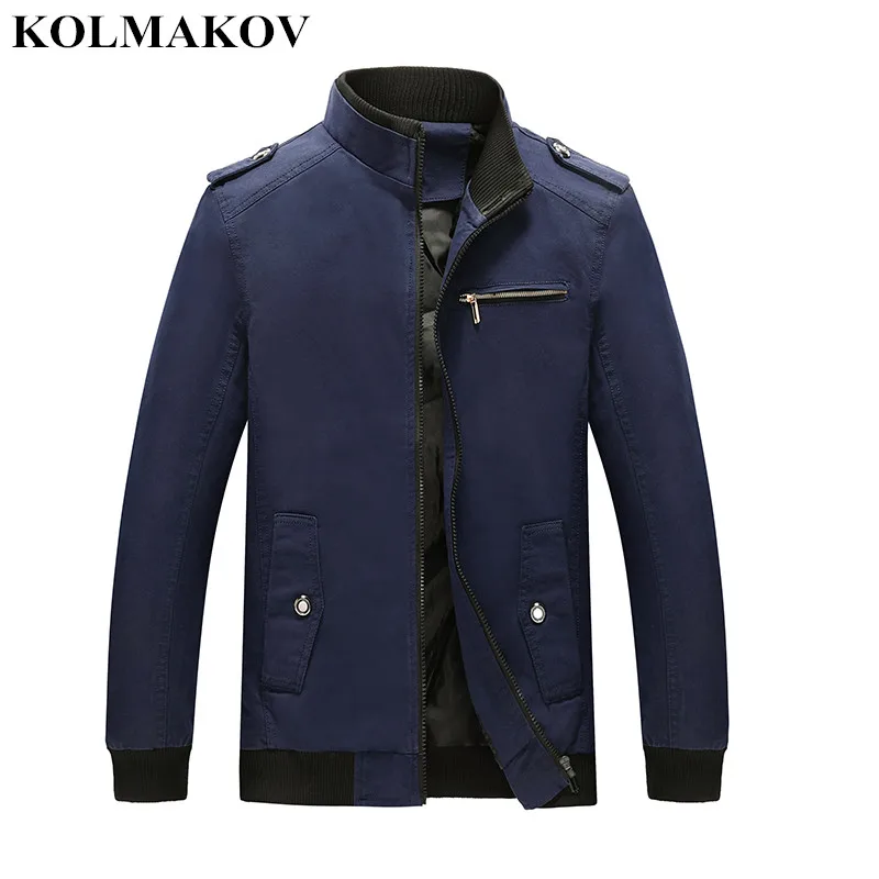 

Мужская куртка с воротником-стойкой KOLMAKOV, M-4XL куртка-бомбер высокого качества на осень, 2019