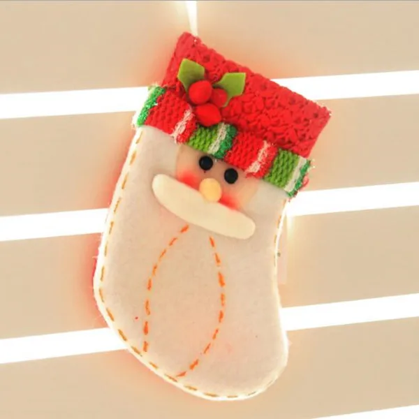 Прекрасный небольшой Рождественские носки рождественские украшения Одежда на