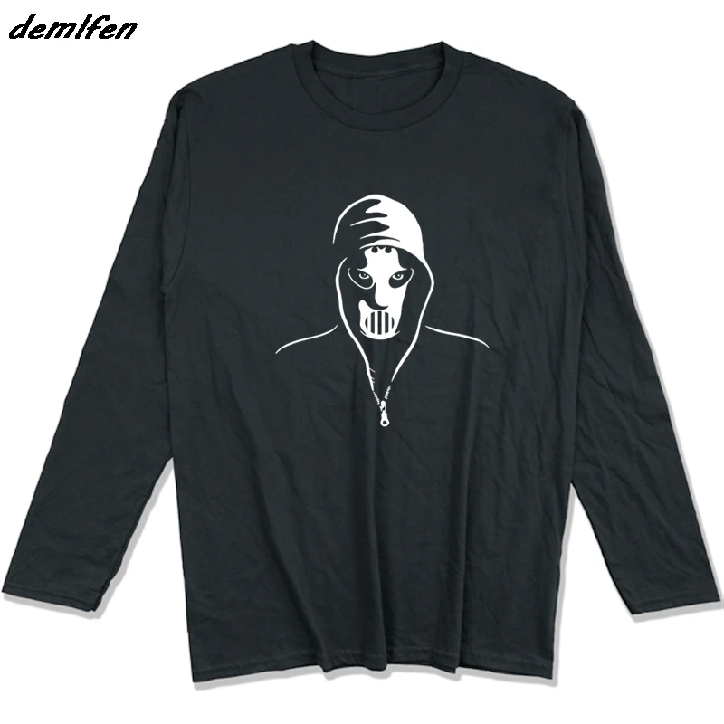 Футболка мужская хлопковая с длинным рукавом крутая Повседневная рубашка