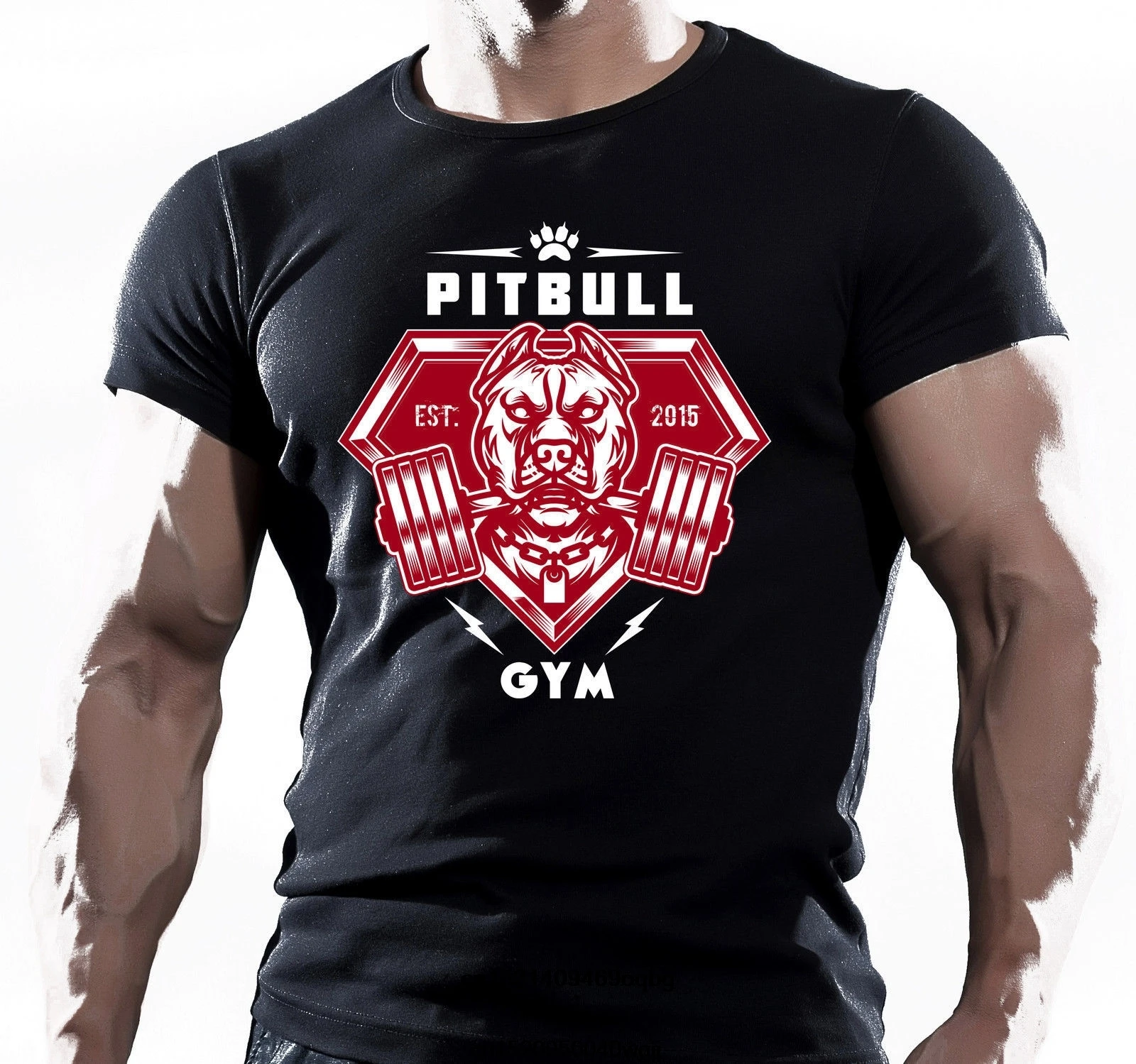 PITBULL GYMER ENTRAINEMENT MUSCULATION MOTIVATION Футболка Повседневная футболка с коротким рукавом 2018