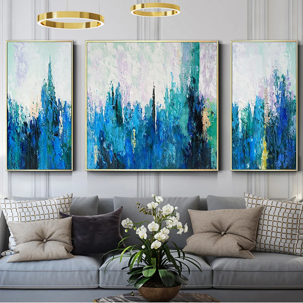 Laminas decorativas pared cuadros абстрактная картина настенная живопись для гостиной большой