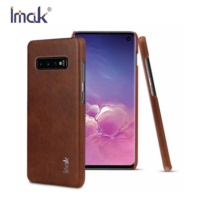 IMAK Для Samsung Galaxy S10 чехол из искусственной кожи для Plus задняя крышка S10e Lite защитный