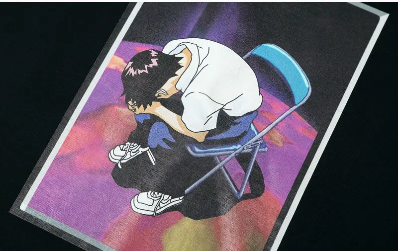 Летняя Винтажная футболка в стиле Харадзюку с надписью на спине скрывает темноту