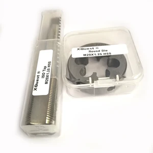 Набор метчиков и круглых пресс-форм, ручные метчики с метрической заглушкой, M20, M20X2.5, M20X2, M20X1.75, M20X1.5, M20X1.25, M20X1, M20X0.75, 2 шт.