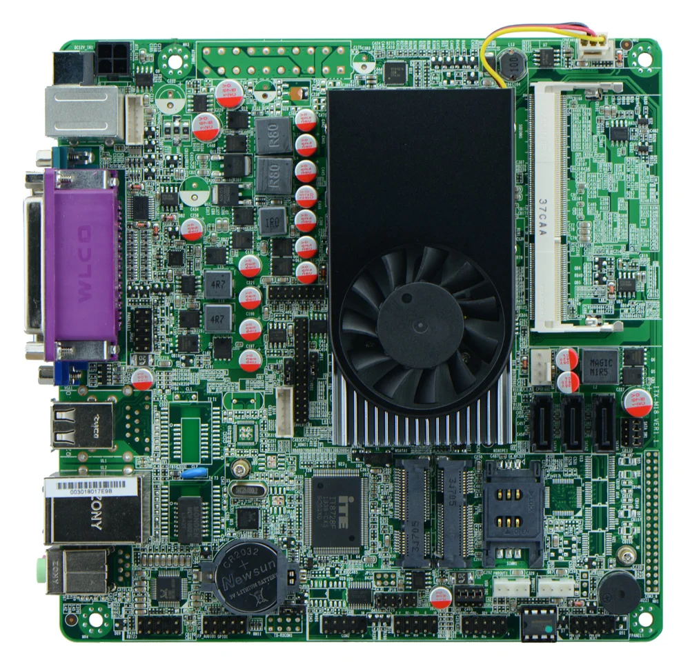 1037U / DC 12V /Dual 24bits LVDS/ POS промышленные материнские платы/ATM Материнские платы/Mini ITX