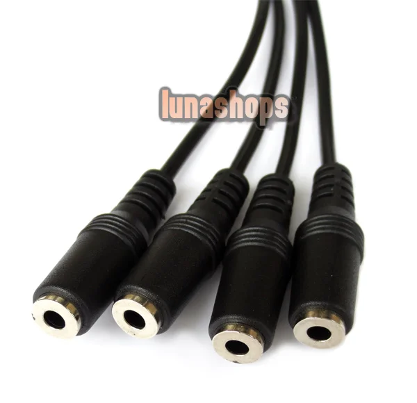 

LN002794 3.5mm 1 male To 4 Female Splitter Audio Stereo Cable For Earphone Test comparison