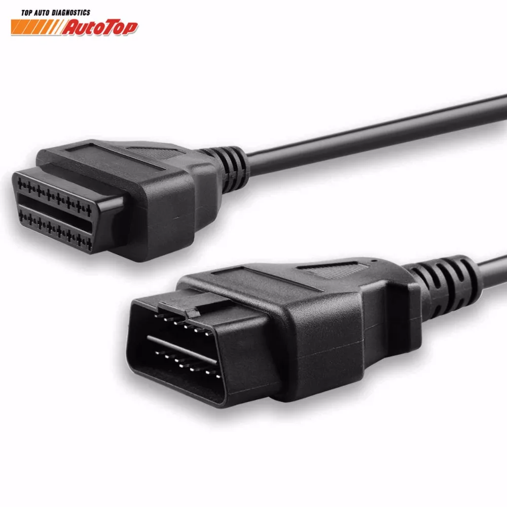 10 шт./лот 16 Pin OBD 2 кабель удлинитель мужчин и женщин разъем OBDii штекер до пиновый