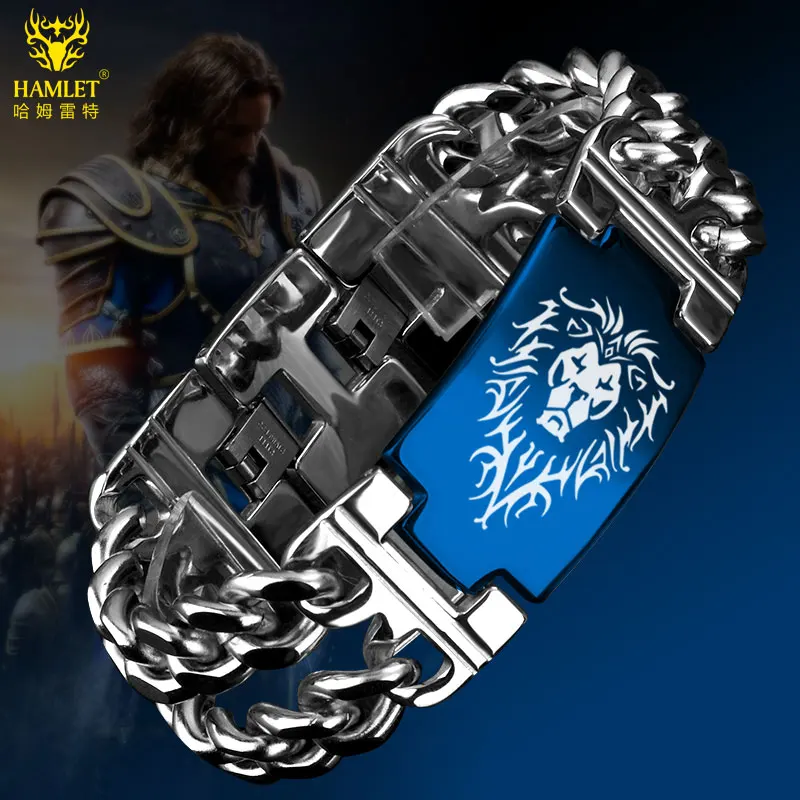Браслет WOW Horde браслет Alliance браслеты из титановой стали для женщин и мужчин