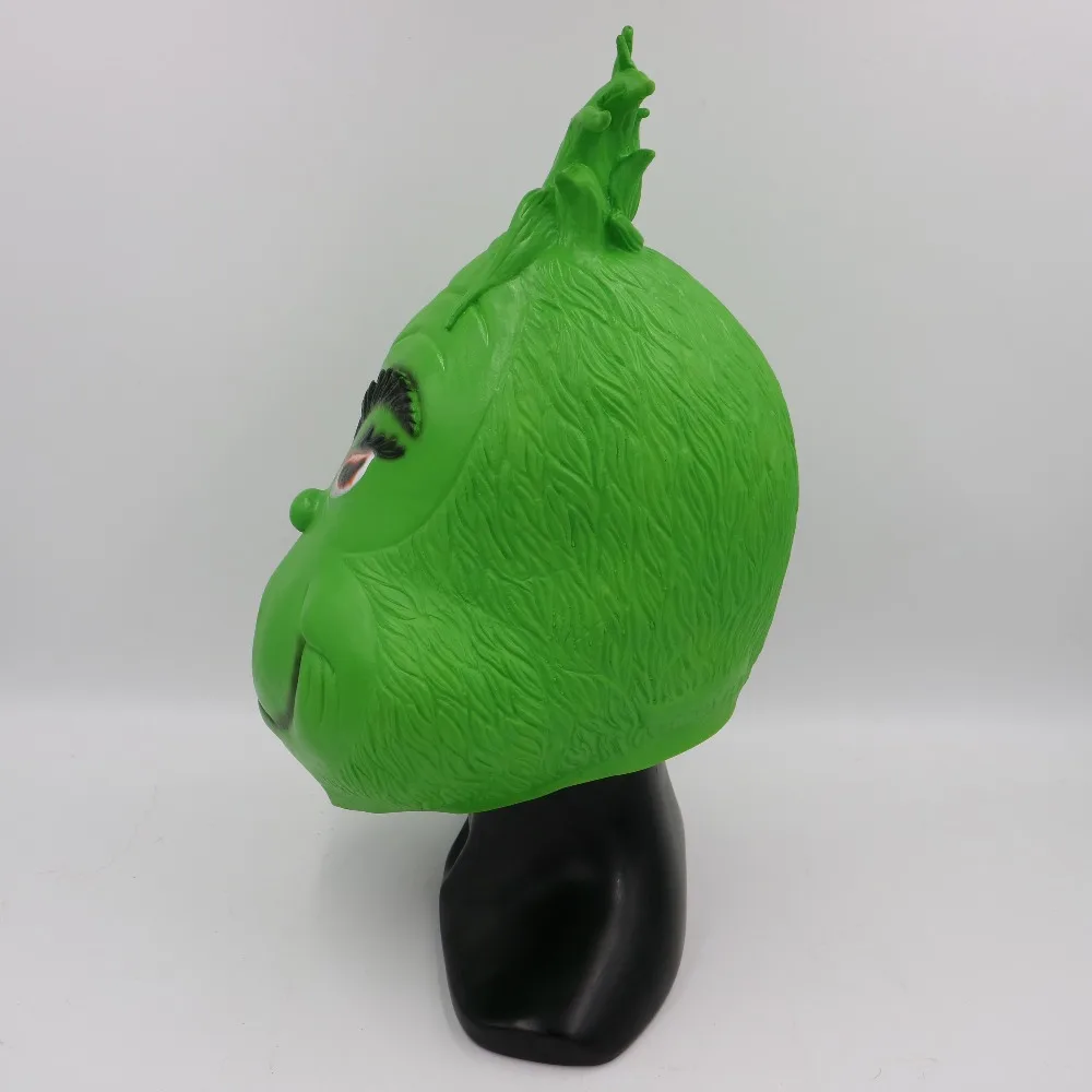 Рождественские костюмы, косплей Grinch костюмная Маска Косплей латекс Необычные взрослые рождество