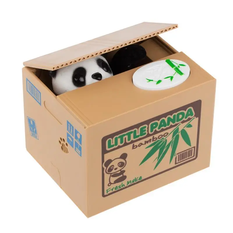 panda Банкомат пароль Копилка Электронная Копилка Безопасный электронный пароль Жевательная монета денежный депозит машина подарок для детей Малыш - Цвет: panda
