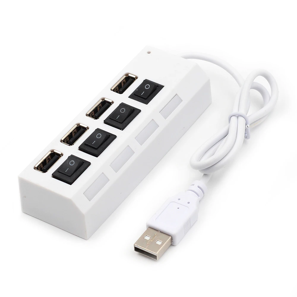 Тонкий 4 Порты USB Hub 2 0 переключатель концентратор высокой Скорость