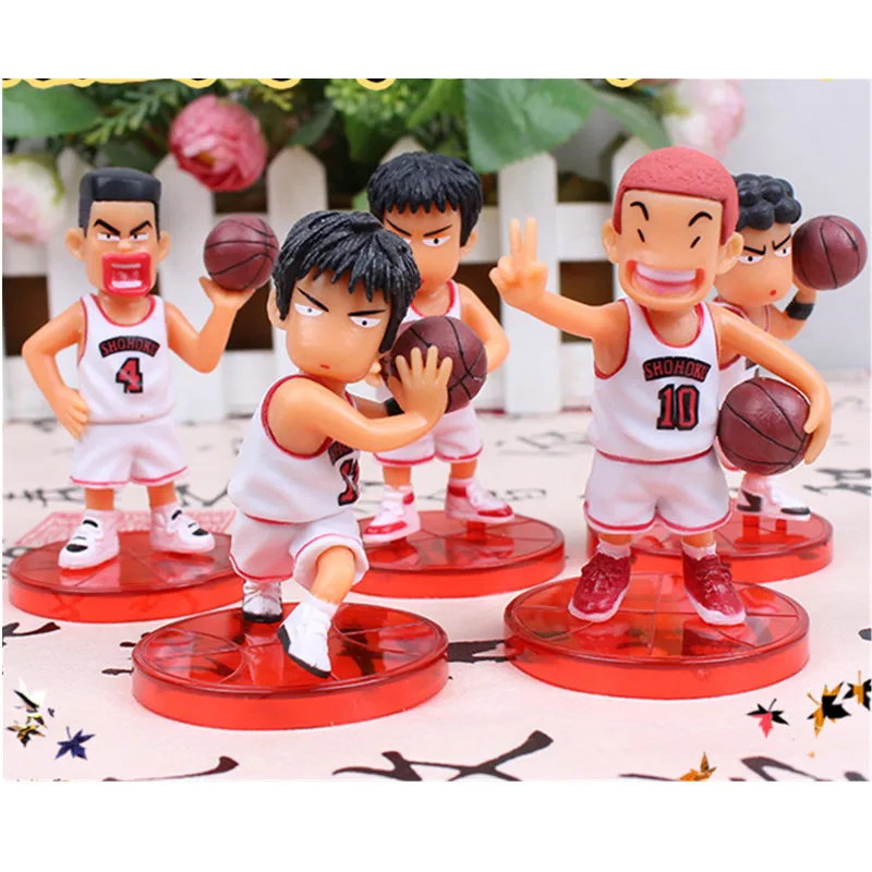 5 шт./компл. аниме Slam dunk Sakuragi Hanamichi Akira Sendoh играть в баскетбол ПВХ фигурку игрушки D288