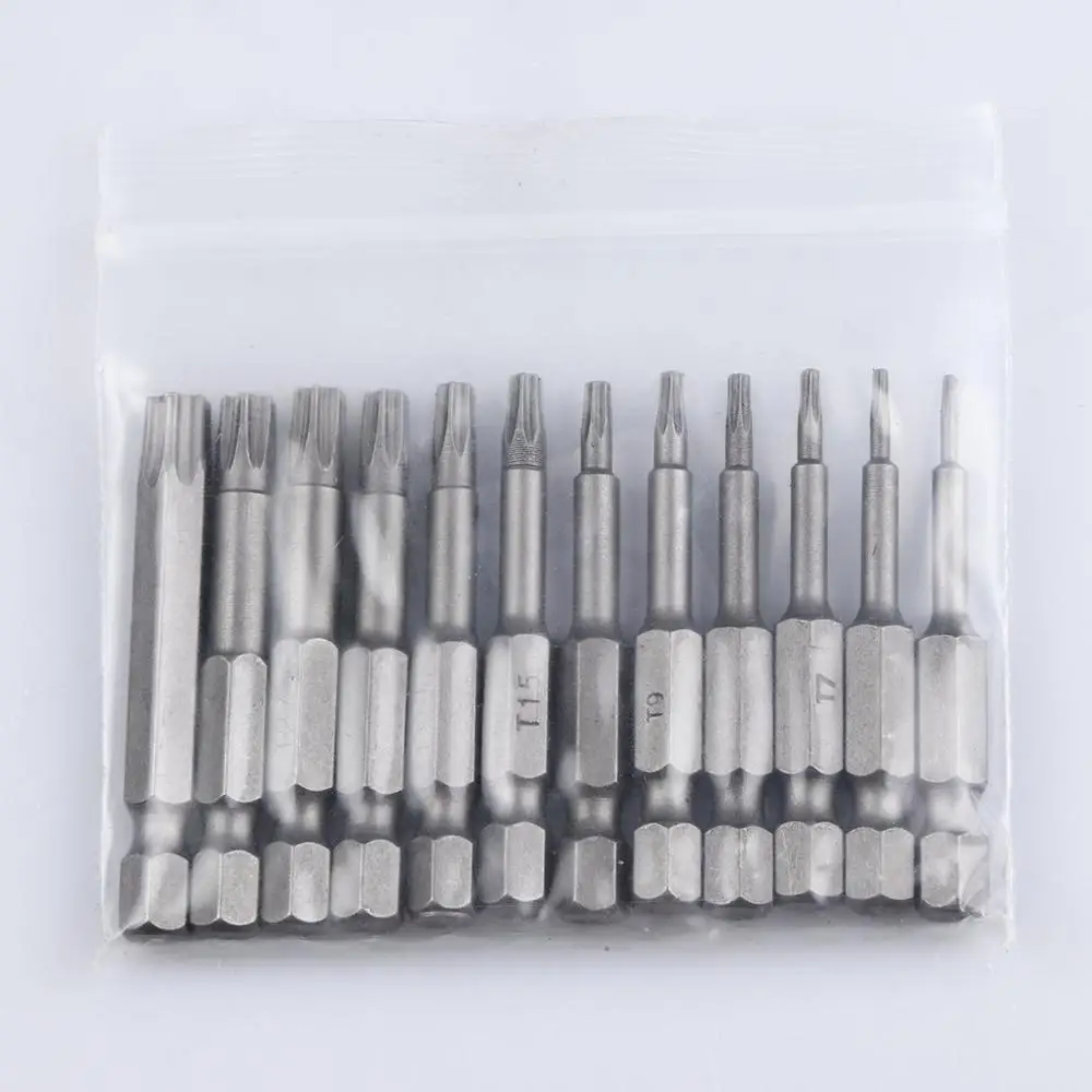 12 шт./компл. Шестигранная звездообразная плоская головка 50 мм биты для ручных