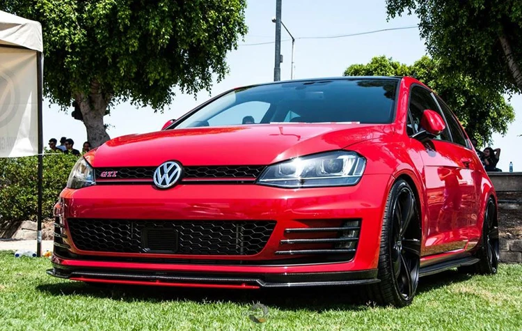 Передний сплиттер для губ GOLF MK7 GTI // 2 шт./компл. RZA стиль углеродное волокно