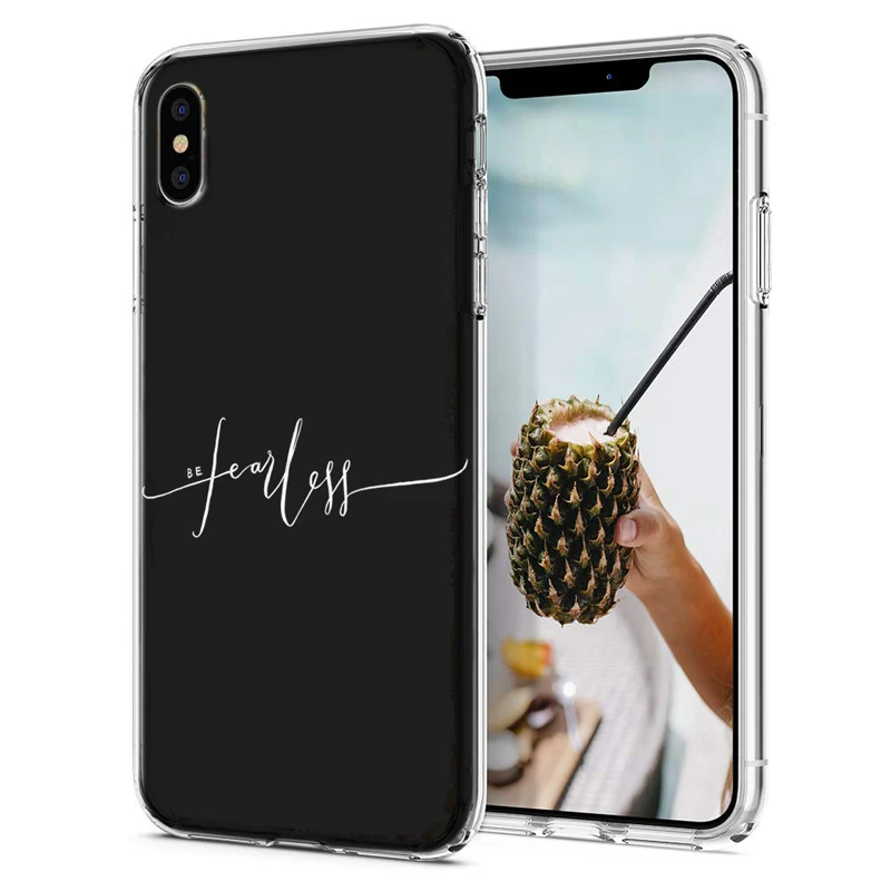 Мягкий чехол для iPhone X XS XR чехлы из ТПУ цветной пейзаж цветочный узор настроения