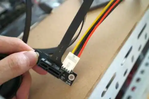 Кабель-удлинитель для видеокарты M2 PCIe PCI-E 3 0x1x4x16 25 см R41SR с линией питания майнинга