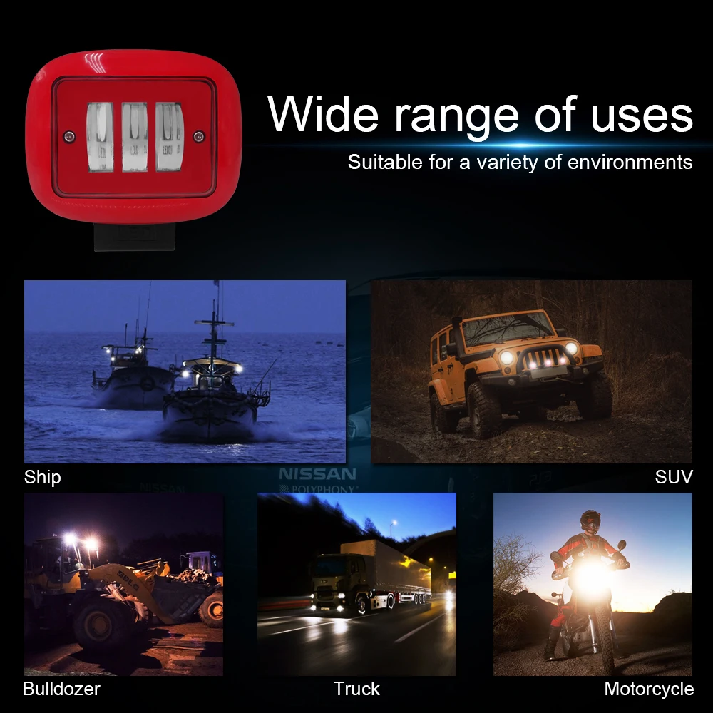Roadsun автомобильный стильный светодиодный рабочий светильник, светодиодный 4x4 внедорожный грузовик 4000лм 6000 К 30 Вт 24 В точечный комбинированный прожектор, комплект автомобильных аксессуаров