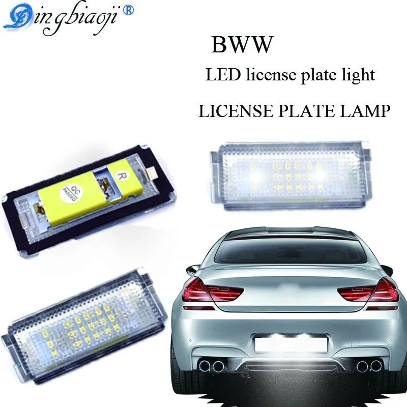 DINGBIAOJI Qook Bianco 18SMD номерной знак Luci lampadine для BMW E46 4D 98 03 автомобильный Стайлинг