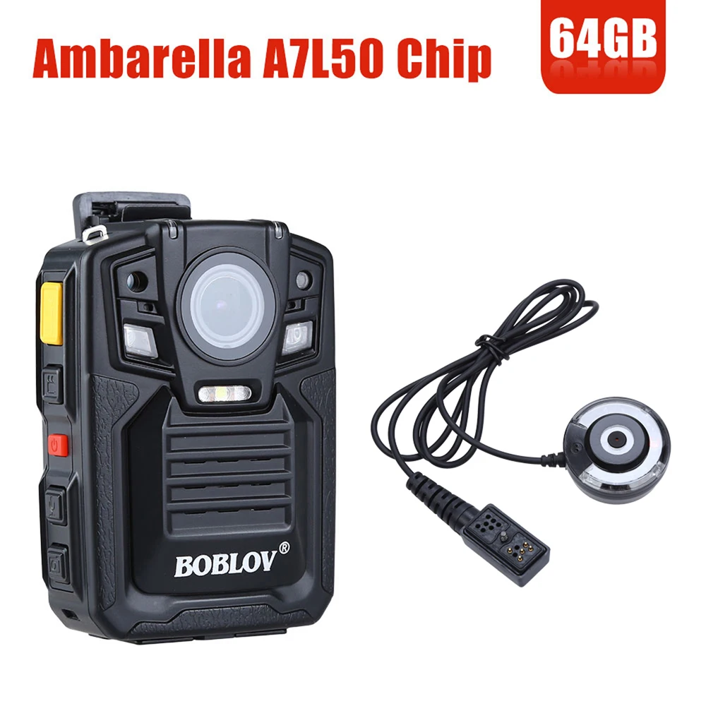 BOBLOV HD 1290P полиция 33MP безопасность внешний ИК инфракрасный объектив корпус изношенная камера ночного видения Обнаружение движения портативный персональный