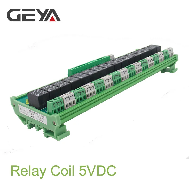 GEYA 16 групп 1SPDT 1NC1NO релейный модуль для AC DC 5 в 12 В 24 В PLC реле