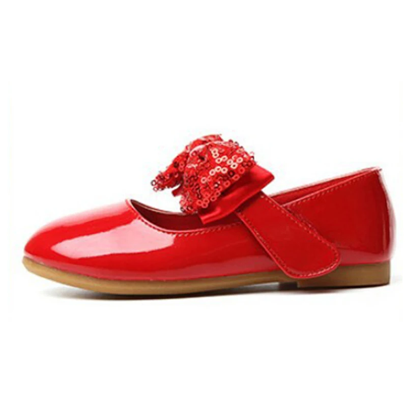 Детская кожаная Свадебная обувь с бантом и цветочным принтом новинка 2019 |