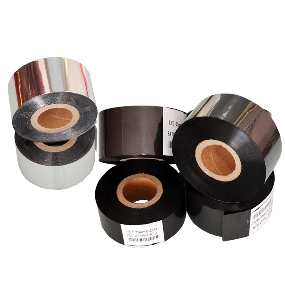 Черная ширина 25 мм длина 100 м Печать срок годности ленты для упаковки сумок |