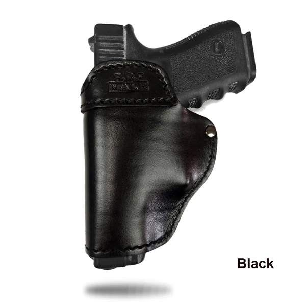 Black B.B.F Make IWB пистолет кобура кожаный Футляр чехол с рисунком чехол для S& W M& P ЩИТ Глок 17 18 19 22 23 26 27 32 42 43 Спрингфилд - Цвет: Black