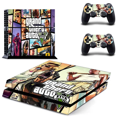 Grand Theft Auto V GTA 5 PS4 наклейка для sony playstation 4 консоль и 2 контроллера PS4 наклейка для кожи виниловая - Цвет: DPTM1873