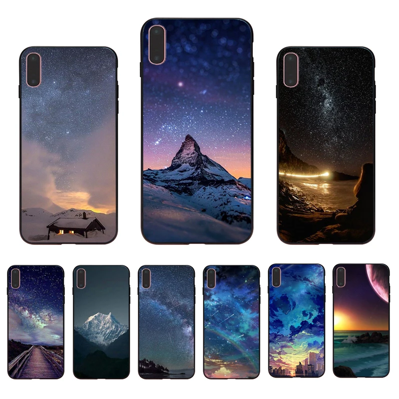

IMIDO Amazing Starry Night Space Sky Art fashion case For Iphone 5 5S SE 6 6S 6PLUS 6SPLUS 7 8 7PLUS 8PLUS X XS XR XSMAX