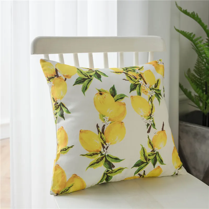 Cushion Cover Корейская водостойкая лимонная скатерть, скатерть для столовой, свежая скатерть из хлопка и полиэстера, скатерть для домашнего стола, украшение для столовой - Цвет: Cushion Cover