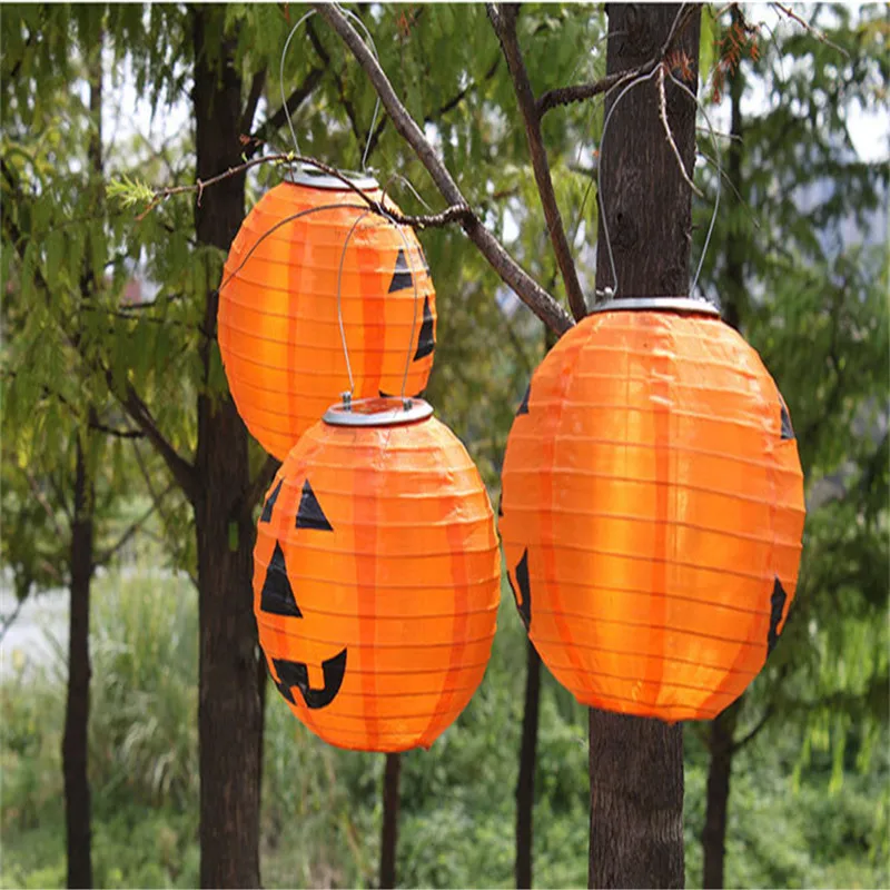 Koop 30Cm Zonne-energie Chinese Lantaarn Led Licht Pompoen Lantaarn Waterdicht Voor Wedding Party Garden Halloween Kerst