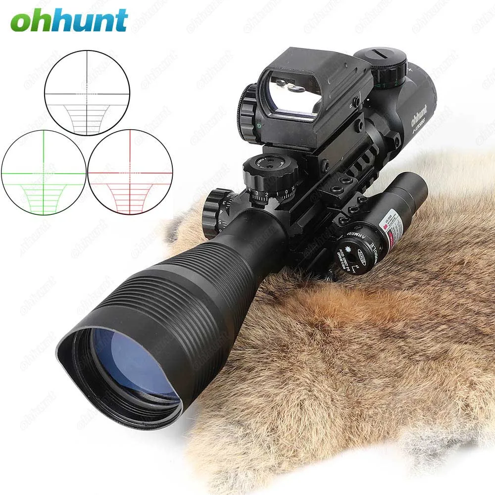 Ohhunt 4 12X50 Охота Сочетание Зрения Оптические Прицелы и Красного Лазерного Красная