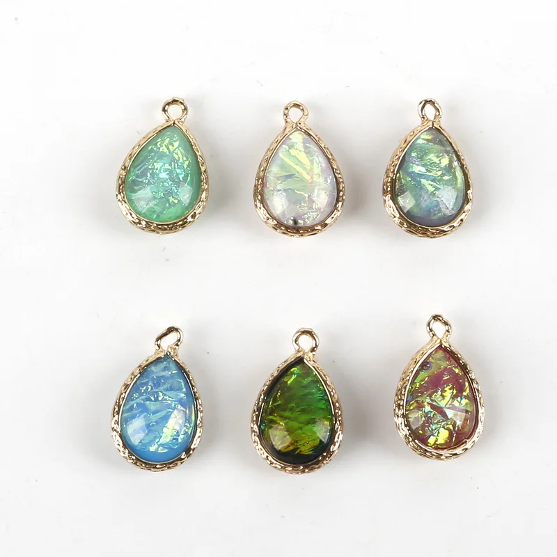 Copper edging Double sided cloud pendant Drop shape Width 12mm x Height 16mm Aperture approx. 2mm Plating gold | Украшения и