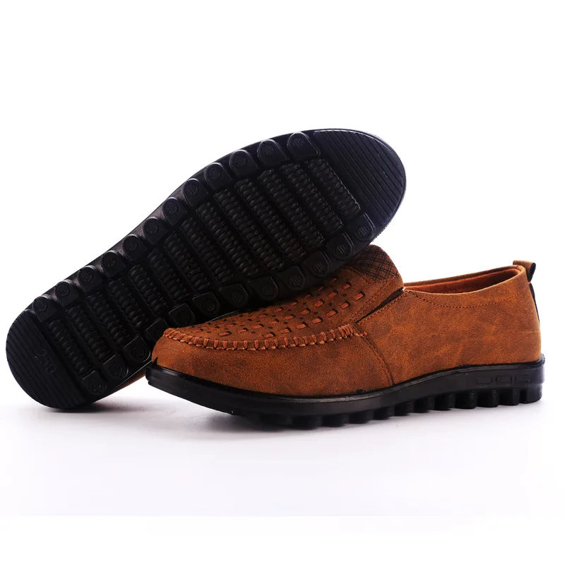 leather shoe for men Men's Leather coloring vintage comfortable breathable soft 2019 shoes 1623 | Обувь