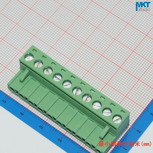 10 шт. 10P 5 08 мм Шаг правый угол женский PCB электрический винт провода клеммный блок