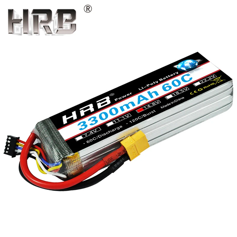 HRB 2S 7,4 V 11,1 V Lipo батарея 3300mAh T Deans 60C XT60 3S 1S 3,7 V RC Квадрокоптер самолет автомобили части 14,8 V 18,5 V 22,2 V 4S 5S 6S