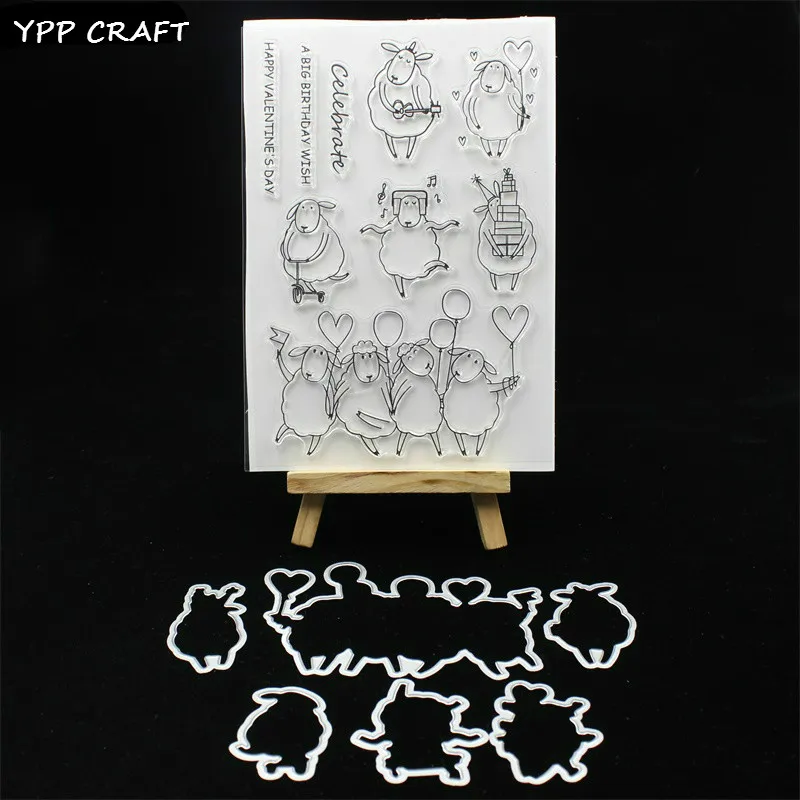 Ypp Craft милые овечки штамп и металла Штанцевые формы Трафареты для DIY