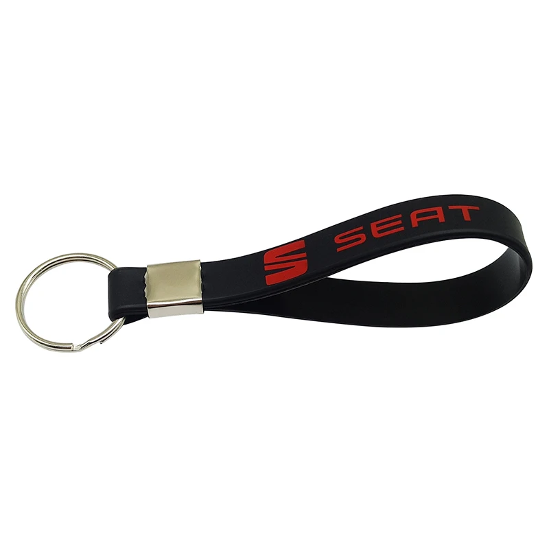 Black Red Светящаяся силиконовая Автомобильная Наклейка брелок для seat leon ibiza Alhambra lada niva kalina priora granta largus ВАЗ samara автомобильный Стайлинг - Название цвета: Black Red