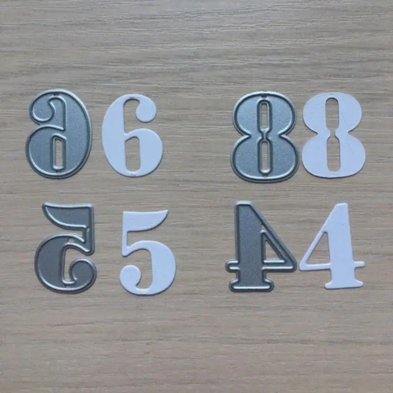 Номер DIY нож из углеродистой стали Форма для резки букв цифровой шаблон формы