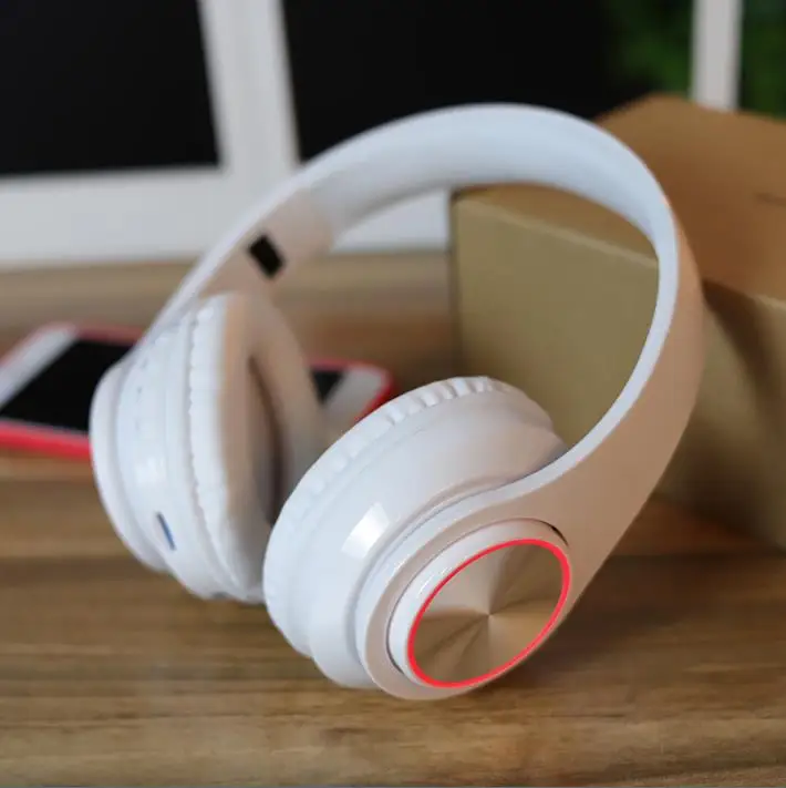 Беспроводные наушники Bluetooth-наушники яркая светодиодная гарнитура с микрофоном