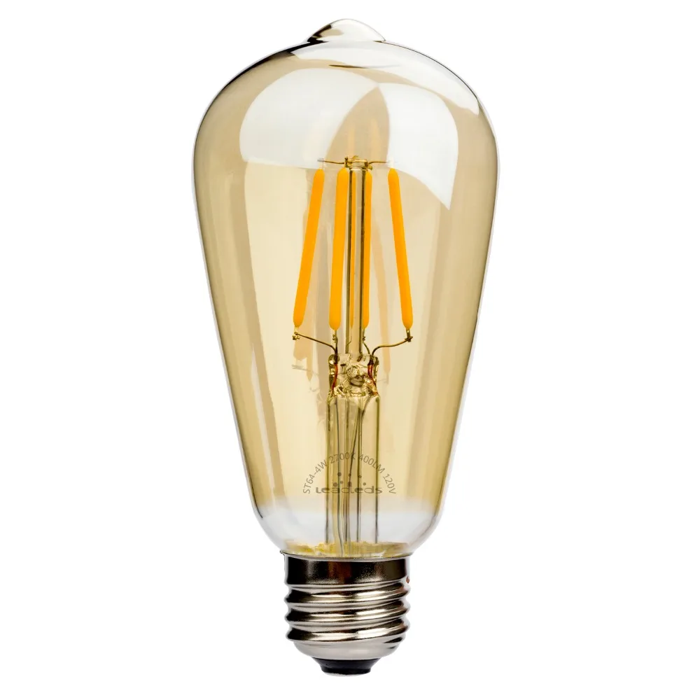 

leadleds LED light bulbs E27 4W 6W 8W 120V 220V edison filament lamp 2700K warm white dimmable Lampada Bombilla decorative light