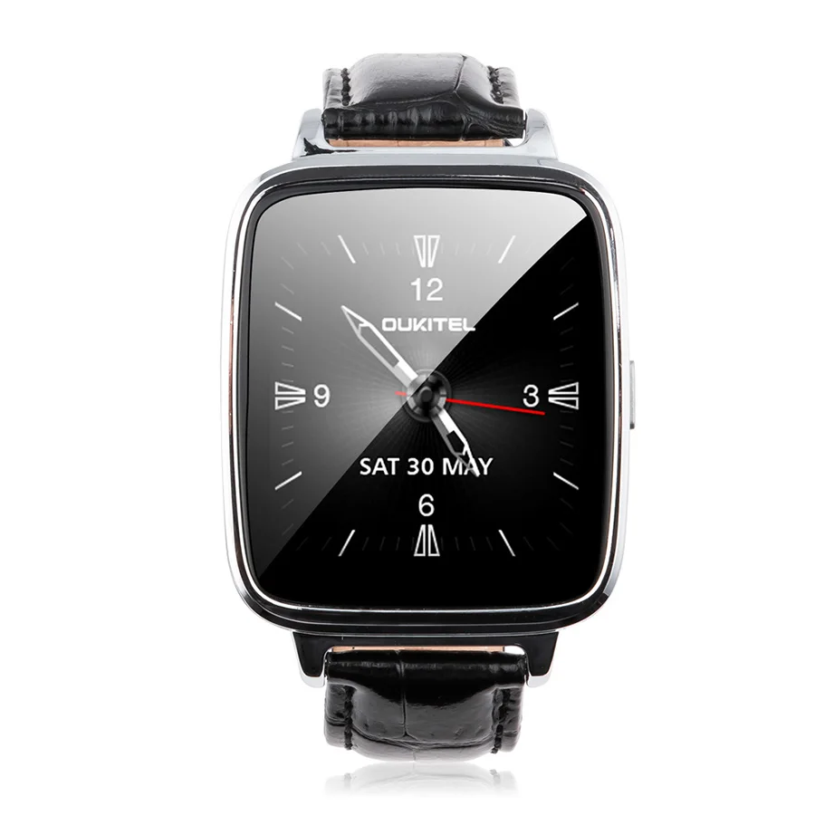 OUKITEl A28 Smart Watch Heart rate monitor 1.54 дюймов bluetooth часы Натуральная Кожа Поддержки трекер