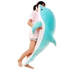 Плюшевый дельфин, 30  140 см, сине-розовая плюшевая игрушка, морской океан, водные животные, детские плюшевые куклы-животные, подарок на день рождения для мальчиков и девочек